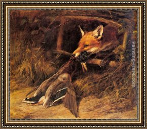 Hardy Framed Paintings - Returning to the Fox's Lair by Heywood Hardy