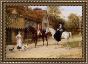Hardy Framed Paintings - The Gamekeepers Daughter by Heywood Hardy