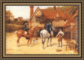 Hardy Framed Paintings - The Loose Shoe by Heywood Hardy