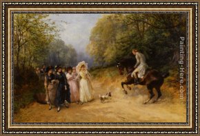 Hardy Framed Paintings - The Unwanted Chaperone by Heywood Hardy