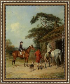 Hardy Framed Paintings - Visit to the Blacksmith by Heywood Hardy
