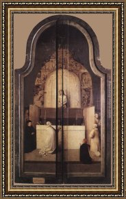 Triptych of The Adoration of The Magi Framed Paintings - Adoration of the Magi, closed by Hieronymus Bosch
