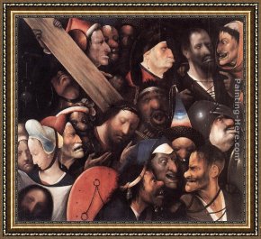 Cross in The Wilderness Framed Paintings - Christ Carrying the Cross by Hieronymus Bosch