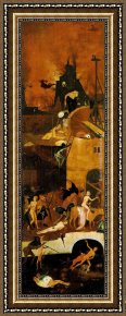Triptych Framed Paintings - Haywain, right wing of the triptych by Hieronymus Bosch