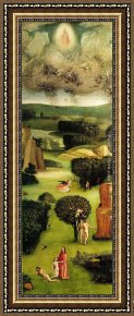 Triptych Framed Paintings - Last Judgement, left wing of the triptych by Hieronymus Bosch