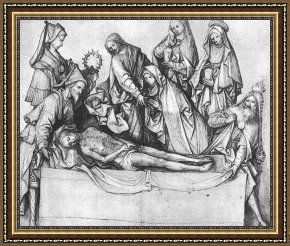 Entombment Framed Paintings - The Entombment by Hieronymus Bosch