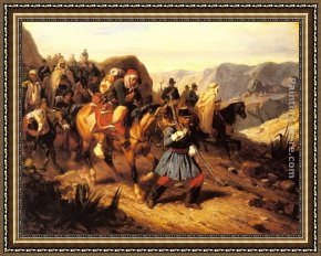Battle Framed Paintings - Returning from Battle by Hippolyte Bellange