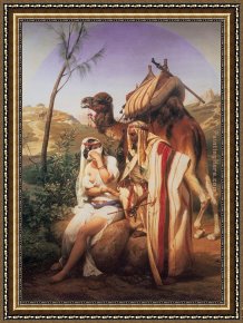 Vernet Framed Paintings - Judah and Tamar by Horace Vernet