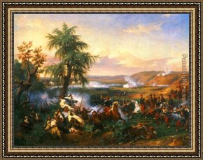 Vernet Framed Paintings - The Battle of Habra by Horace Vernet