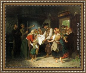 Hubert Framed Paintings - Das Findelkind by Hubert Salentin
