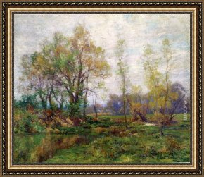 Springtime Framed Paintings - Springtime by Hugh Bolton Jones