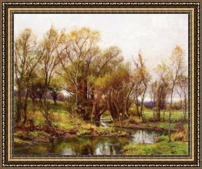 Burne-jones Framed Paintings - The Brook - Morning by Hugh Bolton Jones