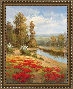 Buena Vista Bar Framed Paintings - Poppy Vista I by Hulsey