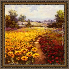 Summer Pleasures Framed Paintings - Tuscan Pleasures I by Hulsey