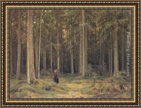 Diana Cecil, Countess of Oxford Framed Paintings - The Forest of Countess Mordvinova by Ivan Shishkin