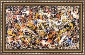 Michael Jackson Moonwalk Framed Paintings - Convergence by Jackson Pollock