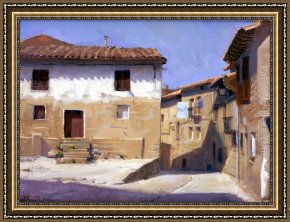 El Vendador De Alcatraces (the Vendor of Alcatraces) Framed Paintings - Calle des Hornes by Jacob Collins