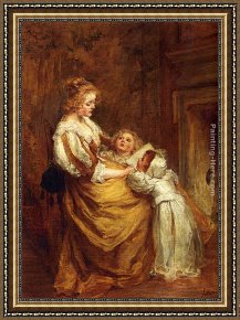 Jacob Jordaens Framed Paintings - Motherly Love by Jacob Henricus Maris