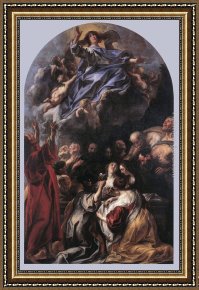 Assumption of The Virgin, Detail of The Apostles Framed Paintings - Assumption of the Virgin by Jacob Jordaens