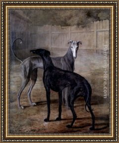 Rolla And Portia Framed Paintings - Rolla and Portia by Jacques-Laurent Agasse