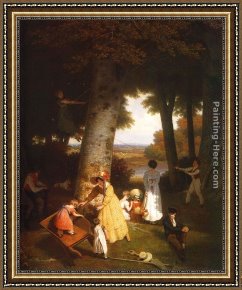 Jacques Laurent Agasse Framed Paintings - The Playground by Jacques-Laurent Agasse