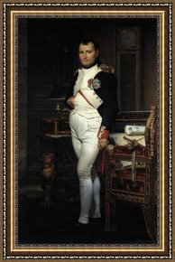 Color Study of Squares Framed Paintings - Napoleon in his Study by Jacques-Louis David