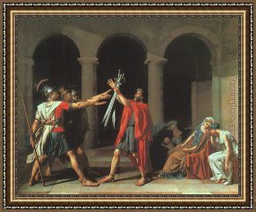 Jacques Laurent Agasse Framed Paintings - The Oath of the Horatii by Jacques-Louis David