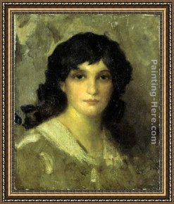 Study of The Head of an Old Woman Framed Paintings - Head of a Young Woman by James Abbott McNeill Whistler