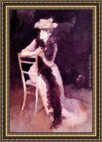 Portrait of Mrs Abney Framed Paintings - Rose and Silver Portrait of Mrs Whibley by James Abbott McNeill Whistler