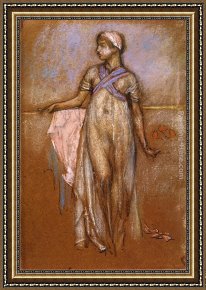 The Slave Market Framed Paintings - The Greek Slave Girl by James Abbott McNeill Whistler