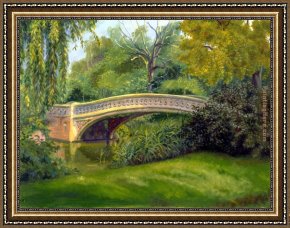 James Framed Paintings - Bow Bridge by James Childs