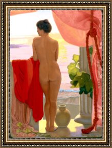 James Framed Paintings - From The Terrace by James Childs