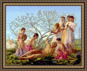 Return Framed Paintings - Return Of Adonis by James Childs