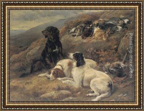 Hardy Framed Paintings - Setters with the Morning's Bag by James Hardy Jnr