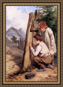 Hardy Framed Paintings - The Bird Catchers by James Hardy Jnr