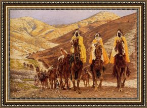 Joseph Wright of Derby Framed Paintings - Journey of the Magi by James Jacques Joseph Tissot