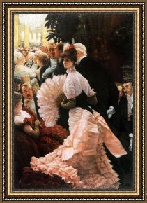 James Framed Paintings - The Political Lady by James Jacques Joseph Tissot