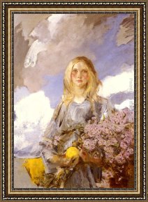 Shannon Framed Paintings - Michealmas by James Jebusa Shannon