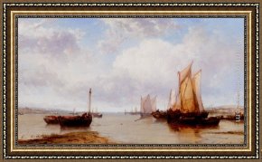 Wight Framed Paintings - Near Cowes, Isle Of Wight by James Webb