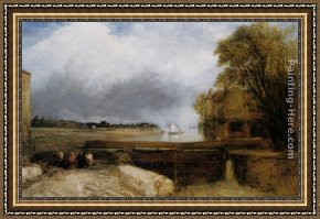 The Lock Framed Paintings - Old Lock by James Webb