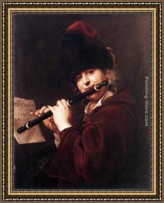 Jan Miense Molenaer Framed Paintings - Portrait of the Court Musician Josef Lemberger by Jan Kupecky
