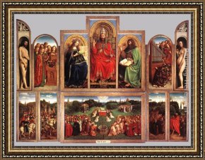 Open Framed Paintings - The Ghent Altarpiece (wings open) by Jan van Eyck