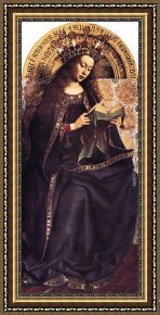 St Wolfgang Altarpiece Resurrection of Lazar Framed Paintings - The Ghent Altarpiece Virgin Mary by Jan van Eyck