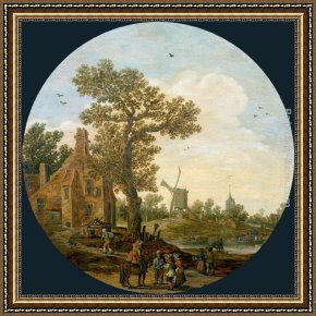 Jan Van Goyen Framed Paintings - Summer by Jan van Goyen