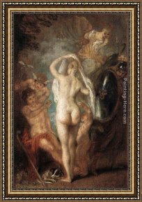 Jean-jules-antoine Lecomte Du Nouy Framed Paintings - The Judgement of Paris by Jean-Antoine Watteau
