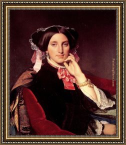 Madame Framed Paintings - Madame Henri Gonse by Jean Auguste Dominique Ingres