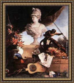 Jean-baptiste Oudry Framed Paintings - Allegory of Europe by Jean-Baptiste Oudry