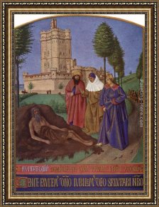 Job Framed Paintings - Job and his False Comforters by Jean Fouquet