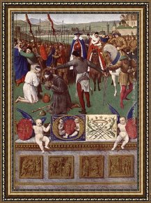 The Martyrdom of St. Matthew Framed Paintings - The Martyrdom of St James the Great by Jean Fouquet