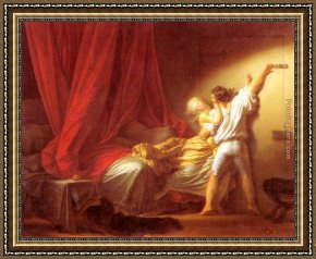 The Bolt Framed Paintings - The Bolt by Jean Fragonard